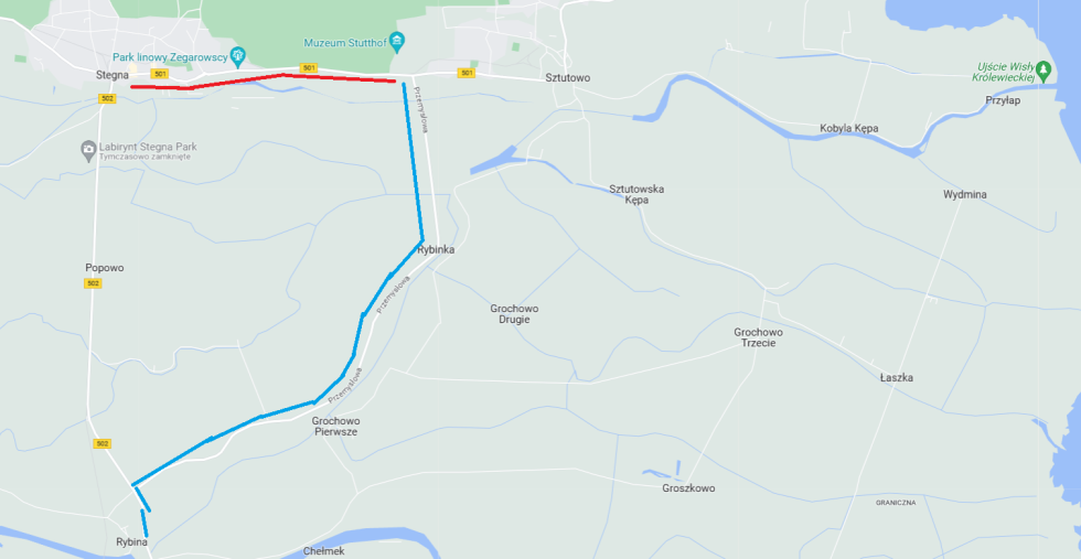 Jedziesz nad morze na Mierzeję Wiślaną? Uważaj na ogromne korki także między Stegną a Sztutowem. Zalecamy objazd przez Rybinkę.