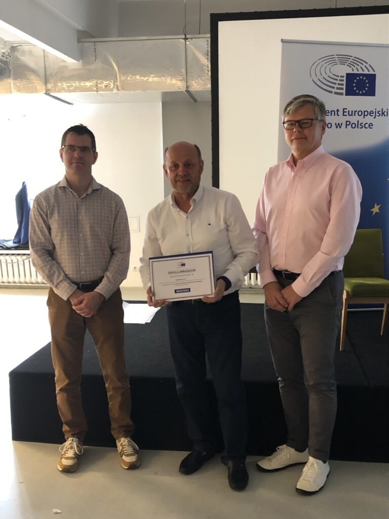 Malbork. Technikum nr 3 po raz drugi Szkołą – Ambasadorem Parlamentu Europejskiego.