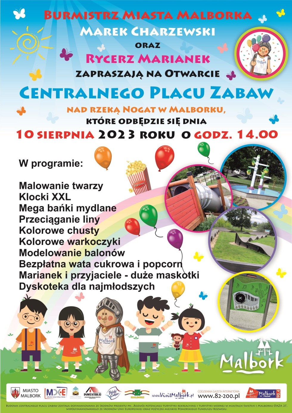 Malbork. Oddanie do użytku Centralnego Placu Zabaw. Zobacz, co w programie.