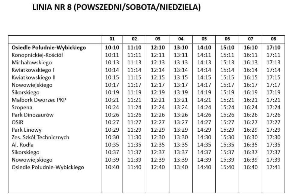 Malbork. Od czwartku będzie kursowała nowa linia autobusowa.