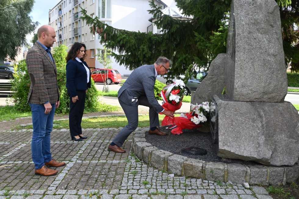 Nowy Dwór Gdański. Upamiętnienie 84. rocznicy wybuchu II wojny światowej.