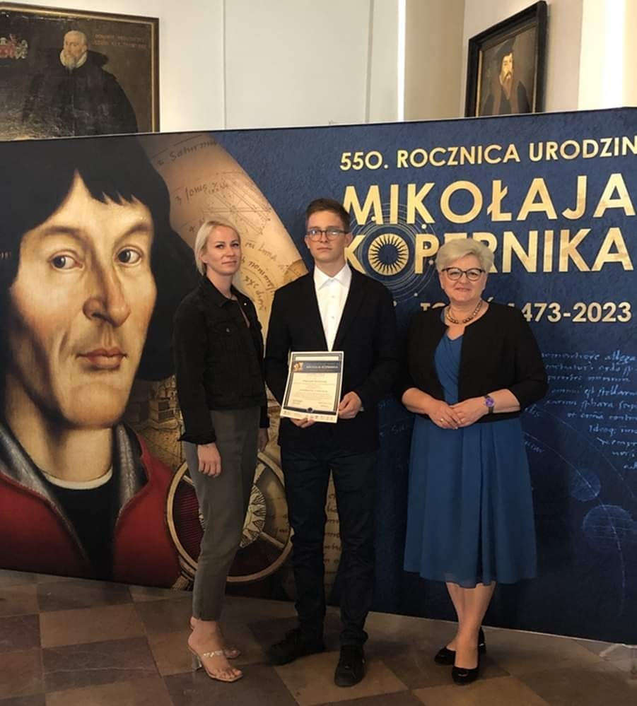 Nowy Dwór Gdański. Uczeń LO laureatem ogólnopolskiego konkursu o Mikołaju Koperniku.
