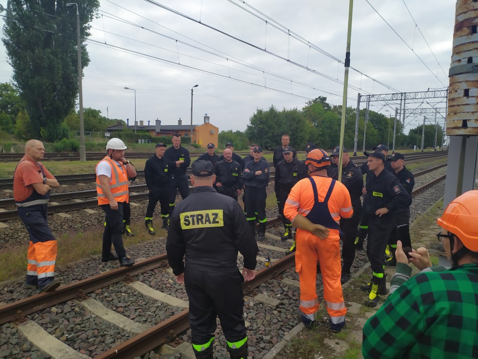 Malbork. Warsztaty dla strażaków z ratownictwa w transporcie kolejowym.