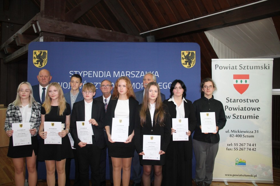 Powiat sztumski. Stypendia Marszałka Województwa Pomorskiego przyznane.
