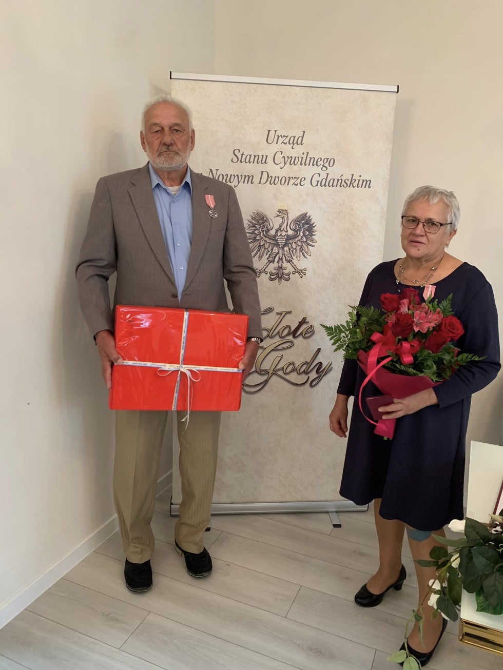 Nowy Dwór Gdański. Złote Gody państwa Marianny i Andrzeja Mańkowskich.