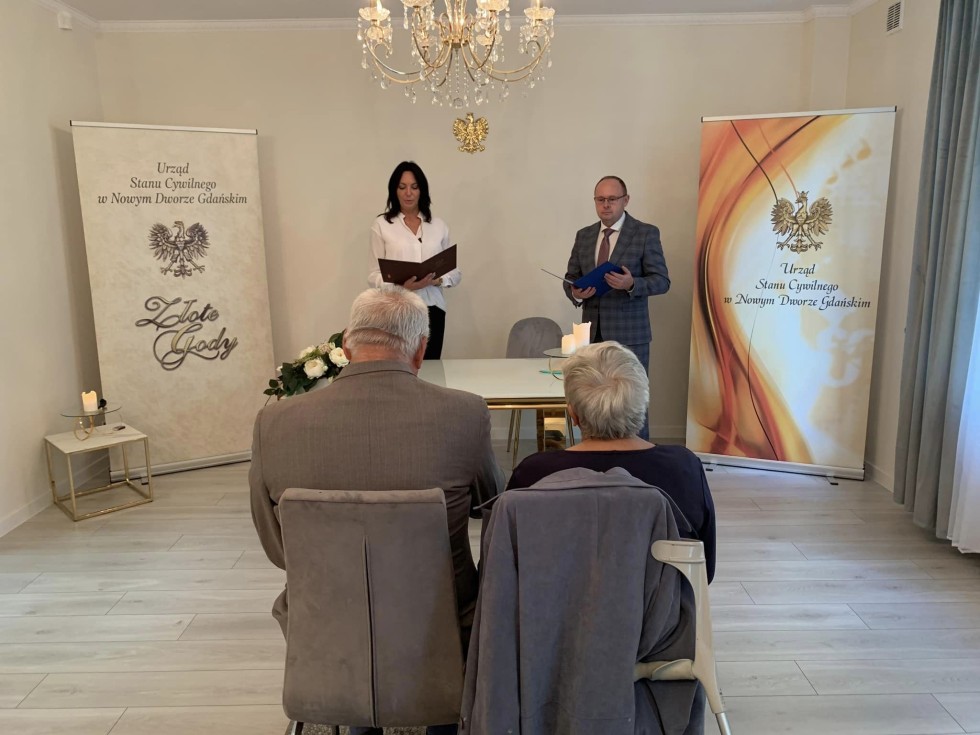 Nowy Dwór Gdański. Złote Gody państwa Marianny i Andrzeja Mańkowskich.