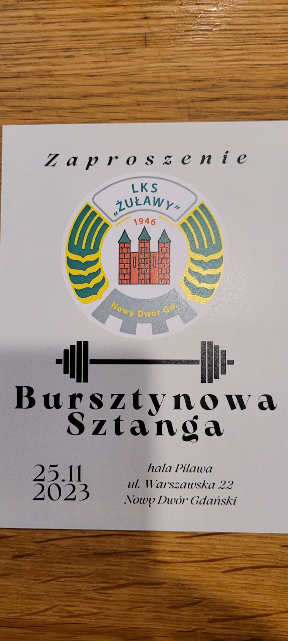 Nowy Dwór Gdański. Bursztynowa sztanga już w sobotę.