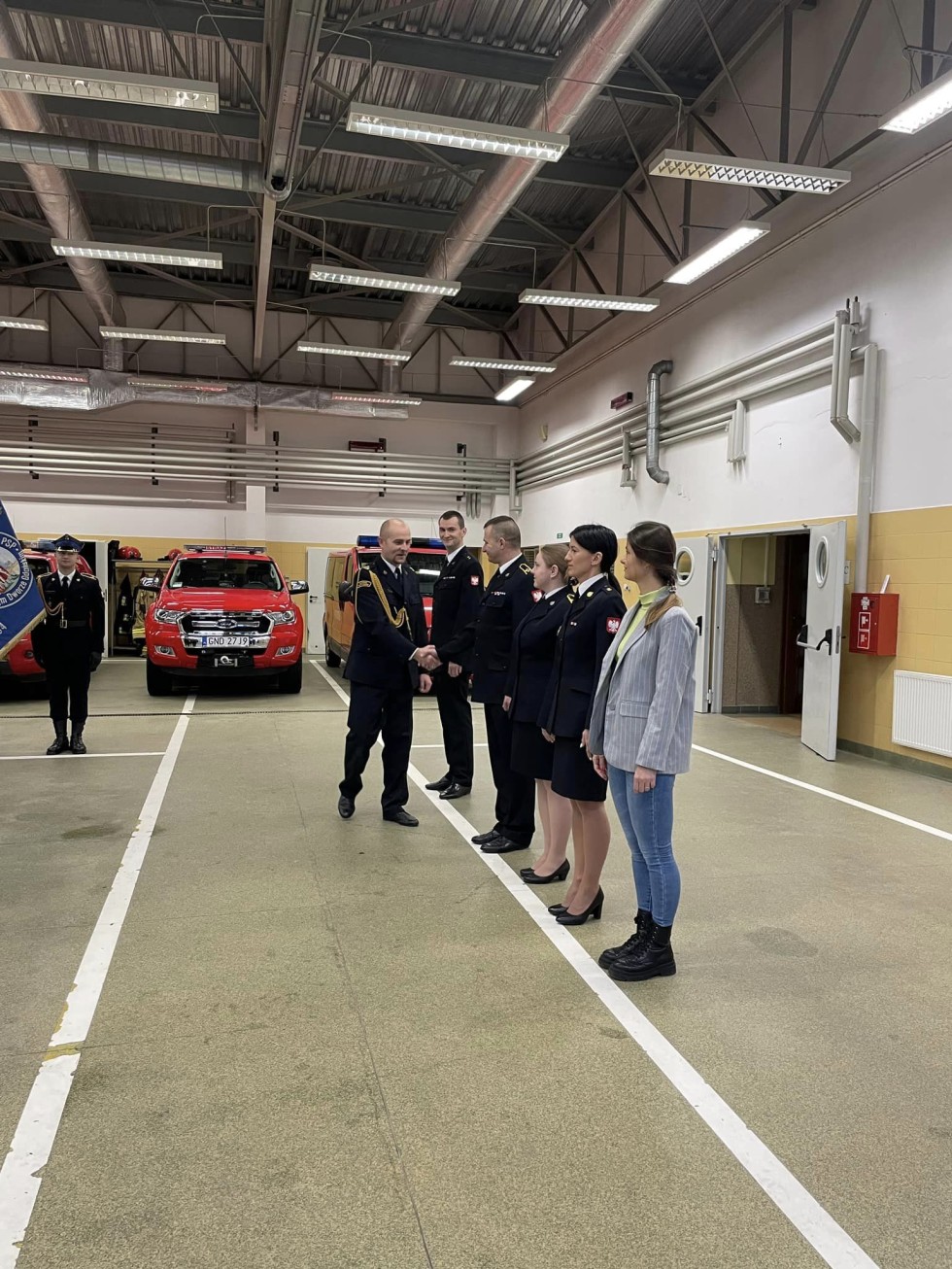 Nowy Dwór Gdański. Pożegnanie Dowódcy JRG mł. bryg. Adama Mieczkowskiego.