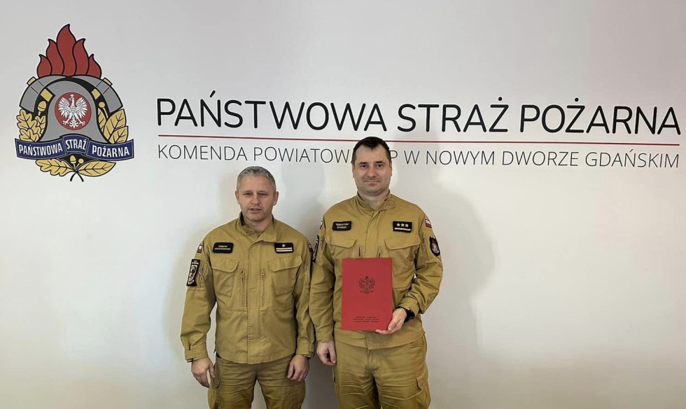 Nowy Dowódca Jednostki Ratowniczo - Gaśniczej PSP w Nowym Dworze Gdańskim