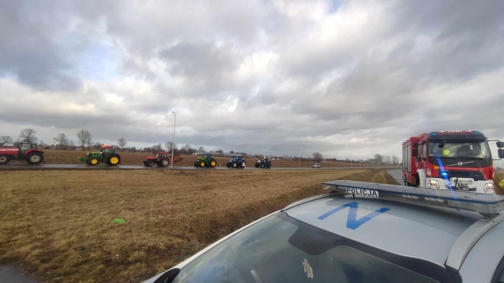 Ogólnoeuropejski Protest Rolników - tak było na DK22 w miejscowości Kończewice. Wideo i zdjęcia