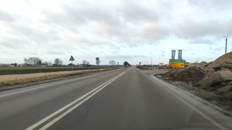 DK22. Przebudowa odcinka między Gnojewem a Knybawą. Zobacz postęp prac styczeń 2024.