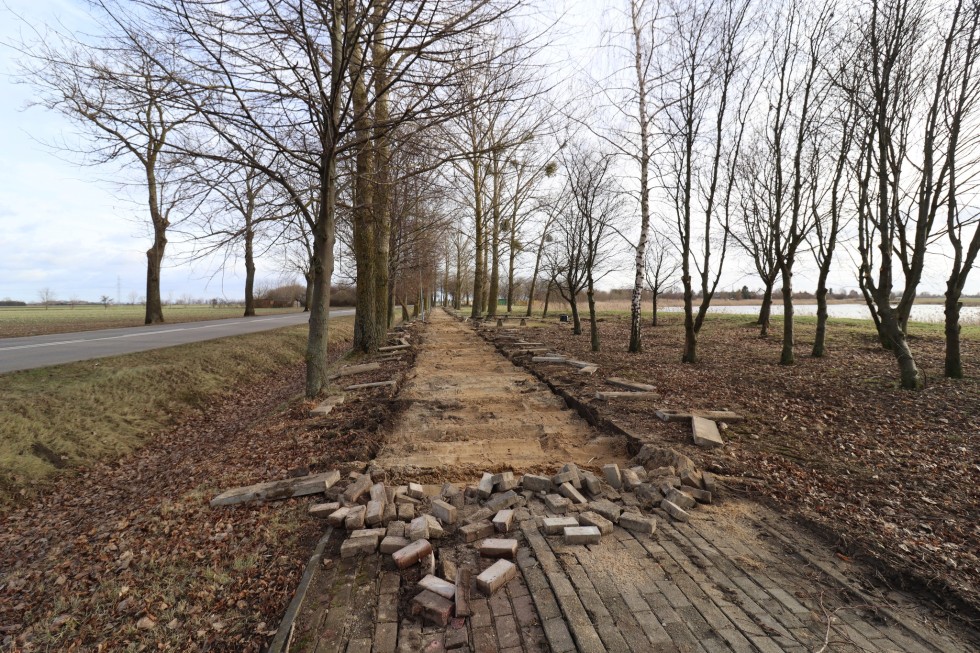 Nowy Staw. Trwa remont ścieżki pieszo-rowerowej na ul. Obrońców Westerplatte.