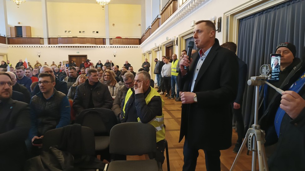 Andrzej Sobociński - komentarz przed spotkaniem z wiceministrem rolnictwa Michałem Kołodziejczakiem w Nowym Dworze Gdańskim 10.02.2024