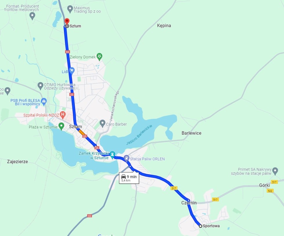 Powiat sztumski. We wtorek Ogólnopolski Protest Rolników i utrudnienia w ruchu drogowym na DK55 i DW517.