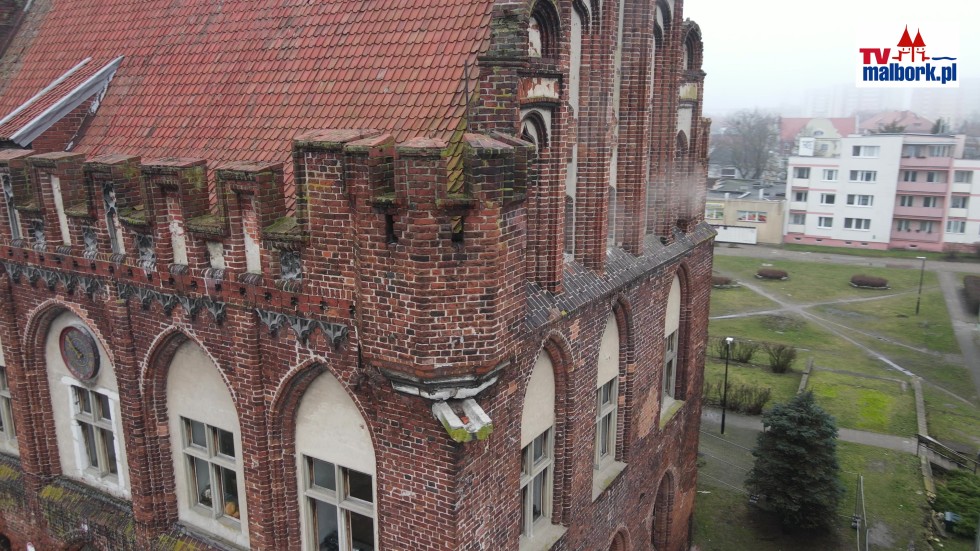 Ruszyła modernizacja Staromiejskiego Ratusza w Malborku. Zobacz wideo z drona - 27.02.2024