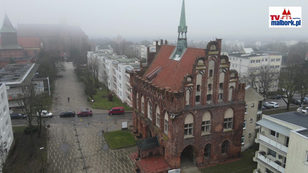 Ruszyła modernizacja Staromiejskiego Ratusza w Malborku. Zobacz wideo z drona - 27.02.2024