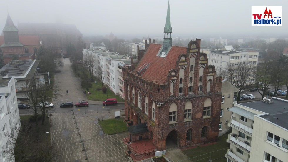 Ruszyła modernizacja Staromiejskiego Ratusza w Malborku. Zobacz wideo z drona - 27.02.2024