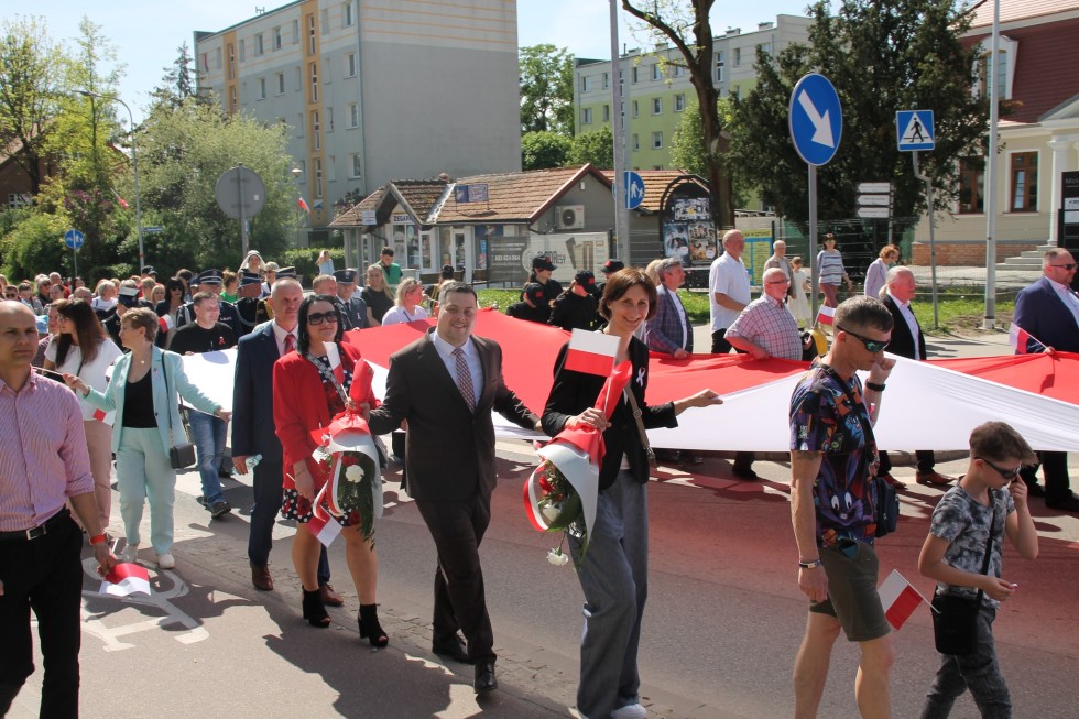 Sztum. Obchody 233. rocznicy uchwalenia Konstytucji 3 Maja.
