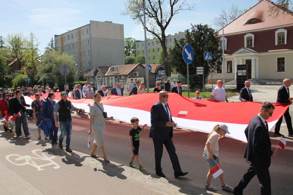 Sztum. Obchody 233. rocznicy uchwalenia Konstytucji 3 Maja.