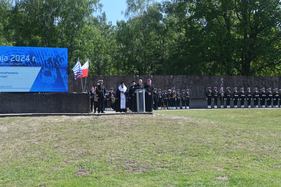 Sztutowo. Uroczystości rocznicowe oswobodzenia niemieckiego obozu KL Stutthof.