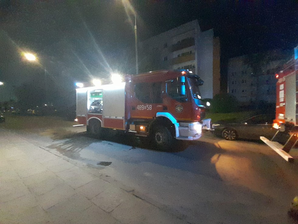 Malbork. Nocny pożar mieszkania przy ul. Jagiellońskiej.