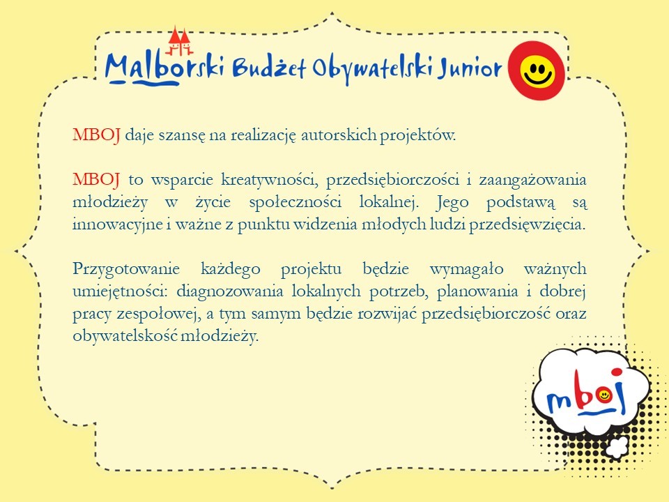 Malbork. Ruszył nabór wniosków do tegorocznej edycji MBOJ.