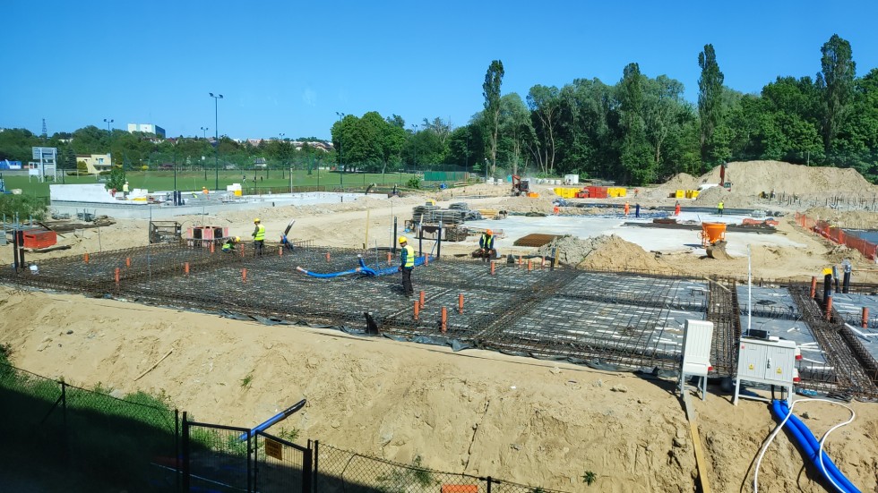 Rewitalizacja kąpieliska miejskiego w Elblągu - postęp prac maj 2024. Wideo