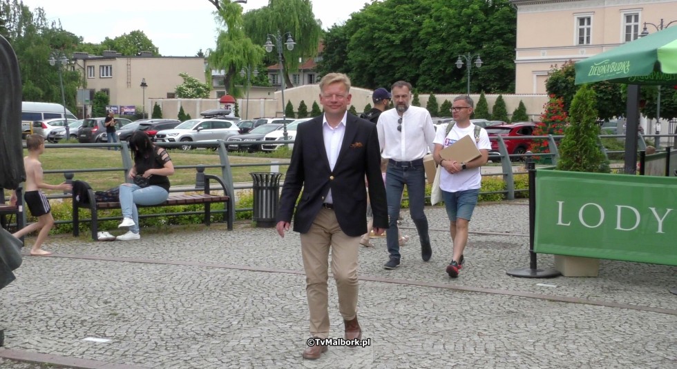 Jacek Bendykowski - Kandydat do Parlamentu Europejskiego odwiedził Malbork.