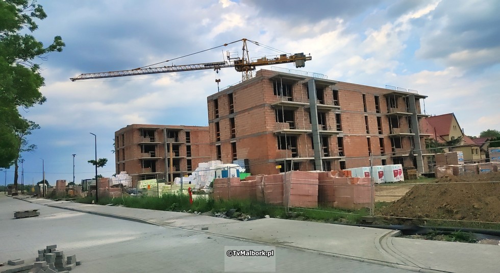 Budowa osiedla SIM w Nowym Stawie. Zobacz postęp prac – czerwiec 2024