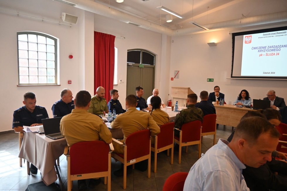 Nowy Dwór Gdański. Ćwiczenia zarządzania kryzysowego – ŚLUZA 24.
