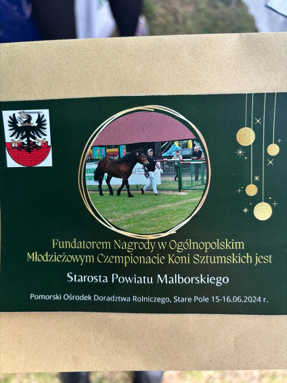 Stare Pole. Najlepsi hodowcy koni nagrodzeni przez Starostów Powiatu Malborskiego i Sztumskiego.