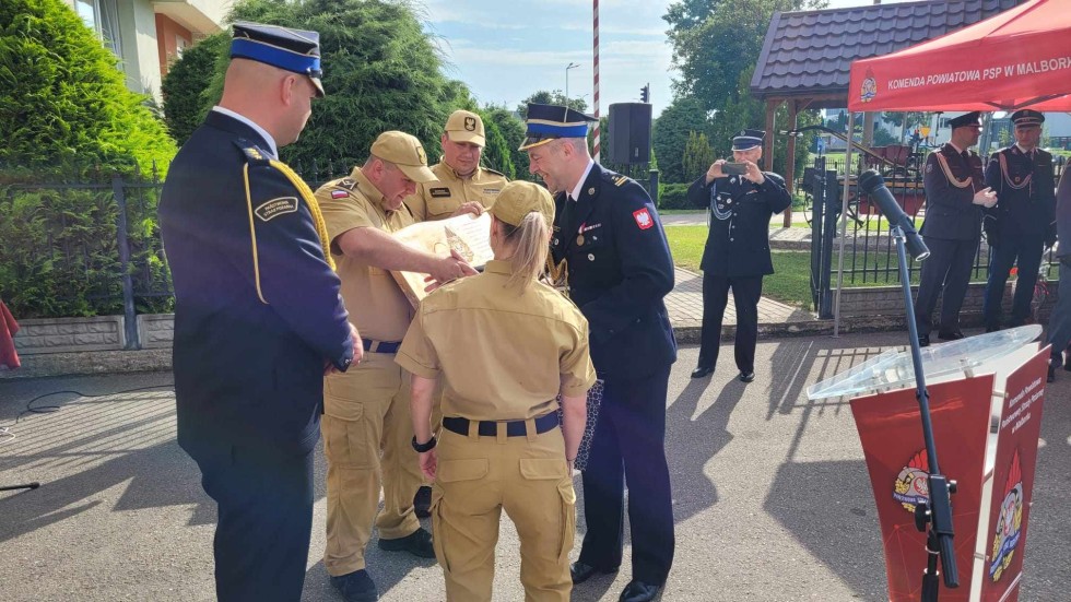 Malbork. Strażacy pożegnali zastępcę komendanta powiatowego bryg. Adama Taflińskiego.