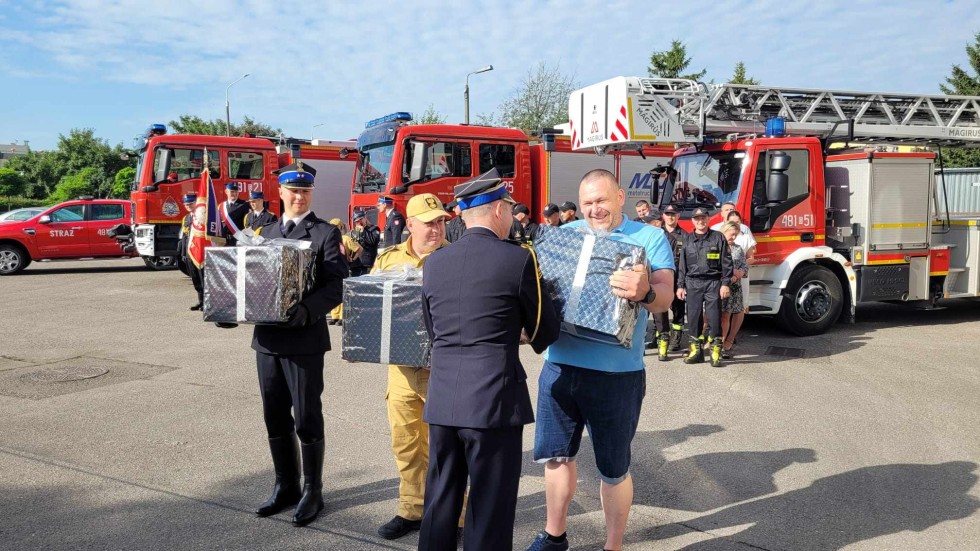 Malbork. Strażacy pożegnali zastępcę komendanta powiatowego bryg. Adama Taflińskiego.