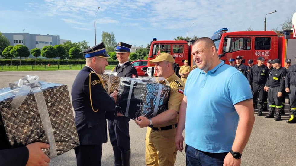 Malbork. Strażacy pożegnali zastępcę komendanta powiatowego bryg. Adama Taflińskiego.