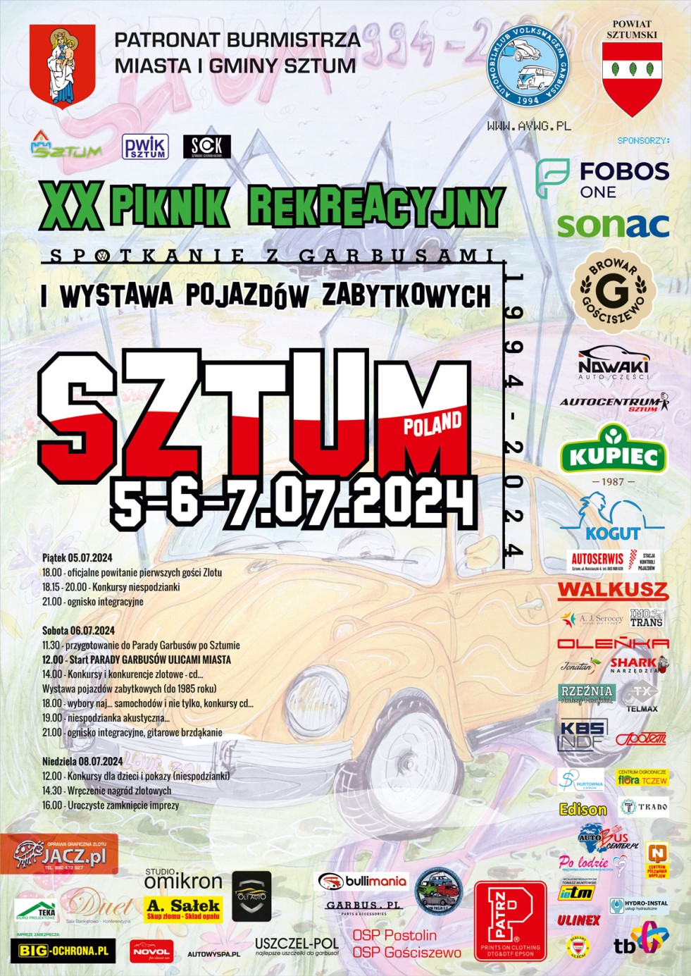 W ten weekend 20. spotkanie z garbusami w Sztumie.