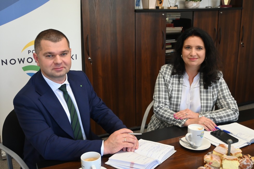 Nowy Dwór Gdański. Spotkanie Starosty z Członkiem Zarządu Województwa Pomorskiego.