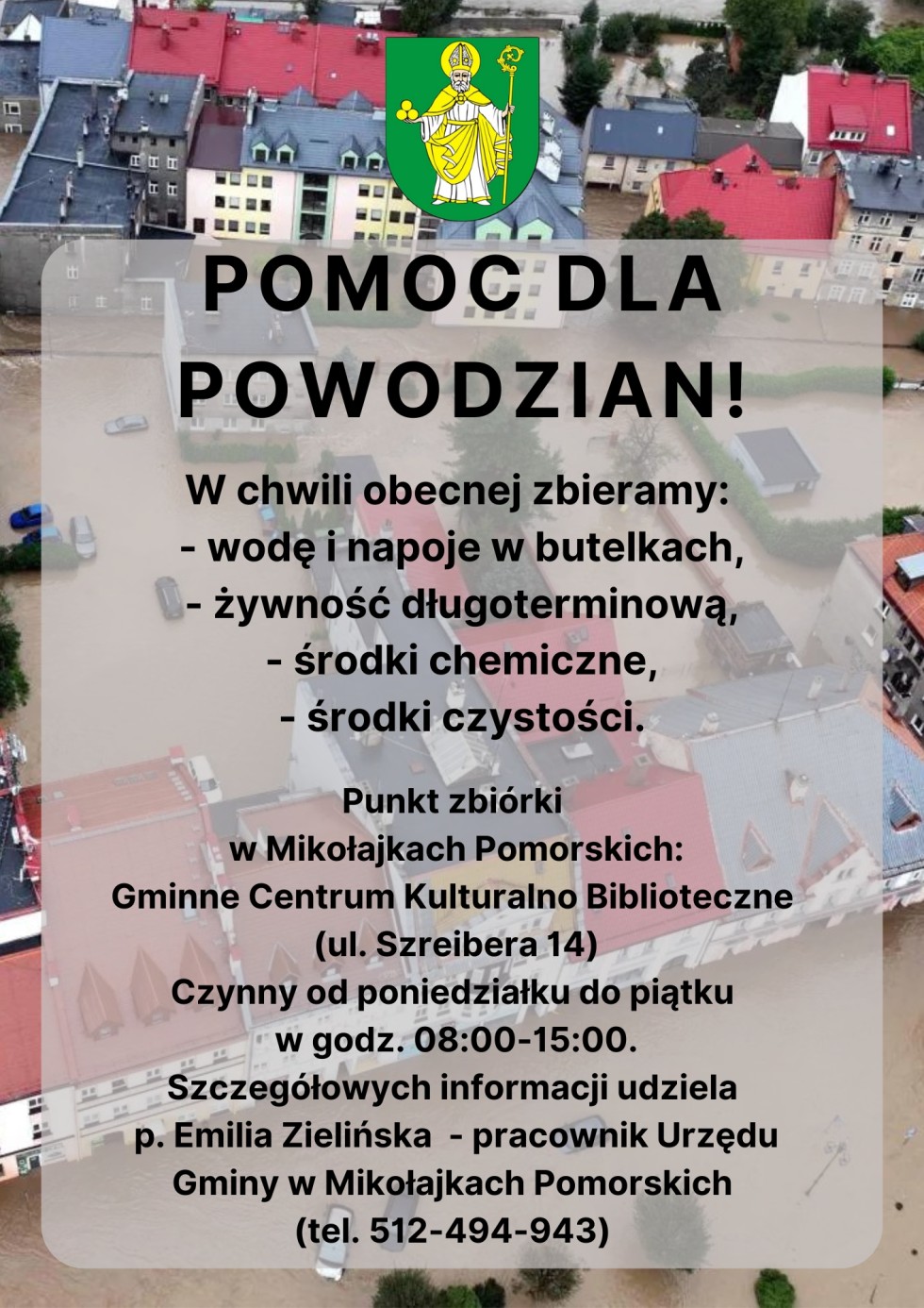 Powiat Sztumski dla powodzian – sprawdź, gdzie są punkty zbiórek.