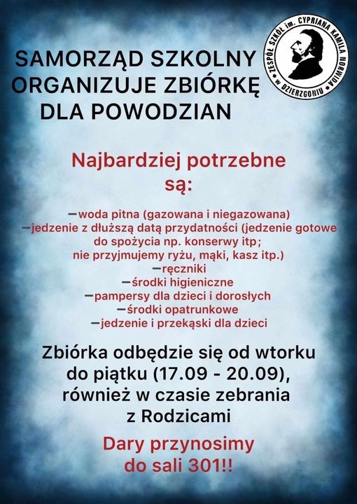 Powiat Sztumski dla powodzian – sprawdź, gdzie są punkty zbiórek.