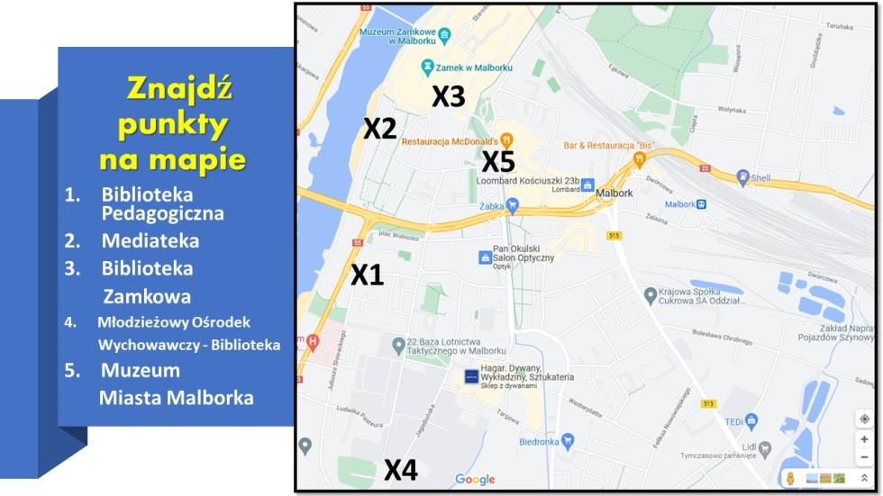 Malbork. Moc bibliotek - za nami gra terenowa w ramach Ogólnopolskiej Nocy Bibliotek.