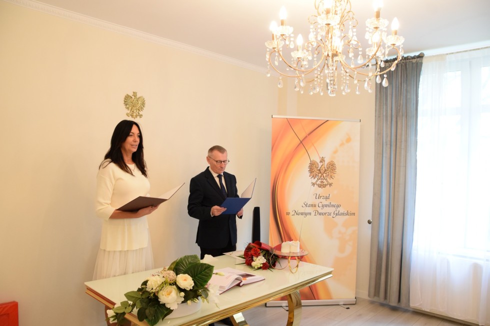 Nowy Dwór Gdański. Złote Gody państwa Elżbiety i Jana Uryć.