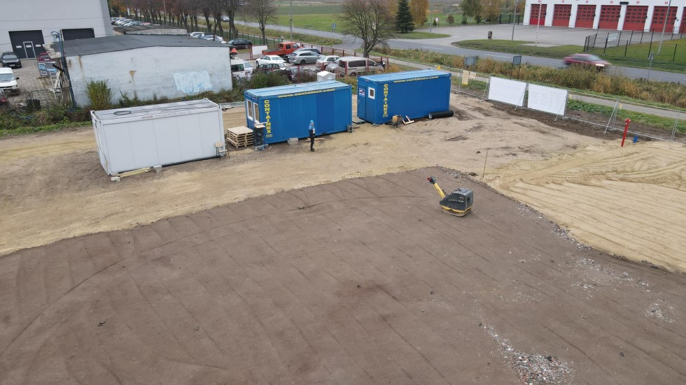 Nowy Dwór Gdański. Trwa budowa Centrum Ratowniczo – Gaśniczego.