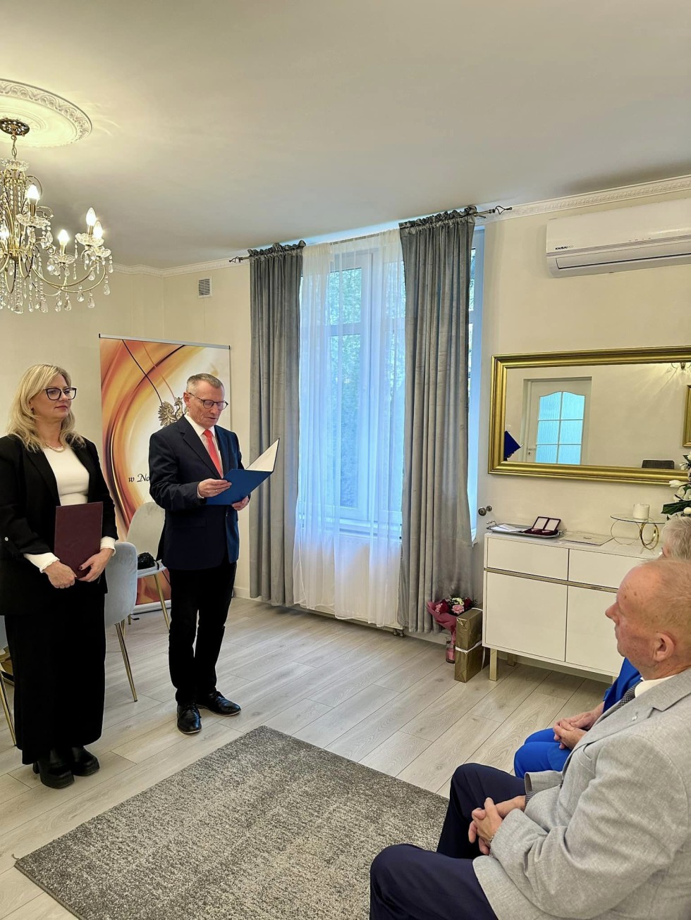 Nowy Dwór Gdański. Złote Gody państwa Grażyny i Jerzego Lipińskich.