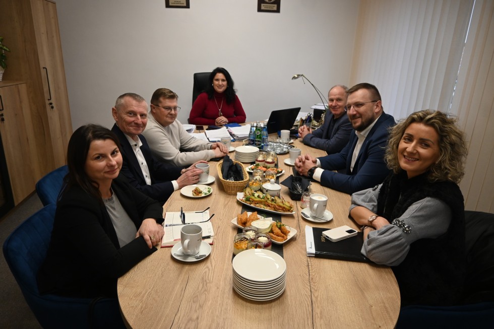 Spotkanie starostów z włodarzami z powiatu nowodworskiego.