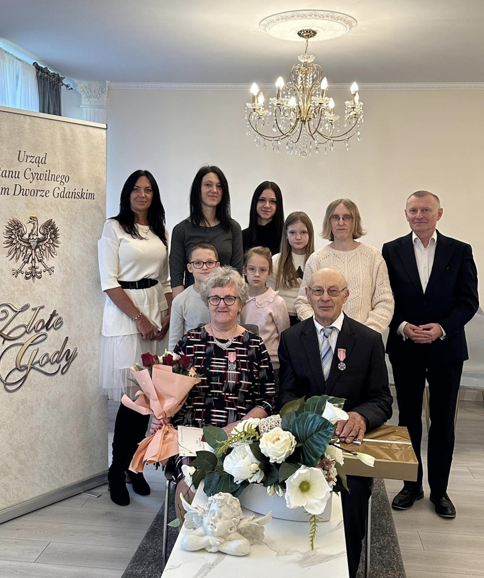 Nowy Dwór Gdański. Złote Gody państwa Jadwigi i Jerzego Jarosińskich.