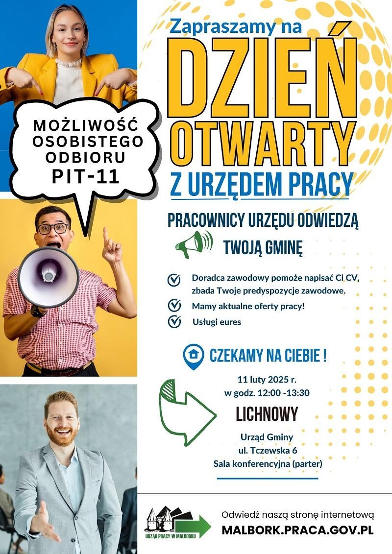 Dni Otwarte z Urzędem Pracy w Malborku w twojej Gminie - sprawdź, kiedy i gdzie.