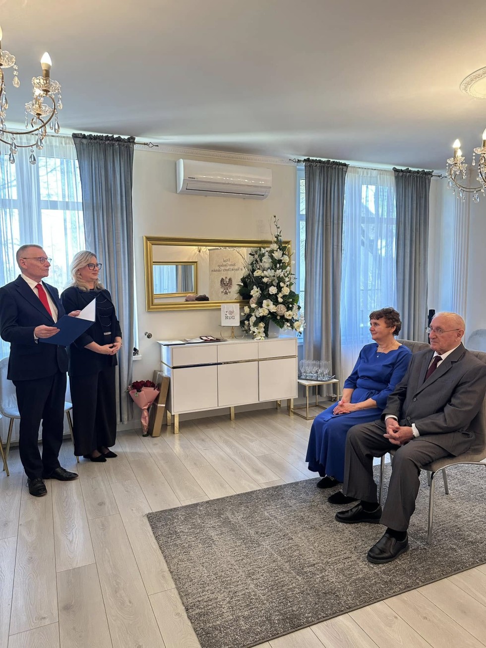 Nowy Dwór Gdański. Złote Gody państwa Eugenii i Eugeniusza Kozłowskich.