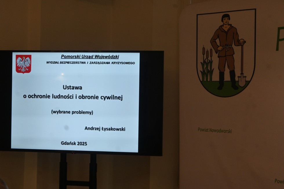 Obrona cywilna i ochrona ludności tematem szkolenia w Powiecie Nowodworskim.