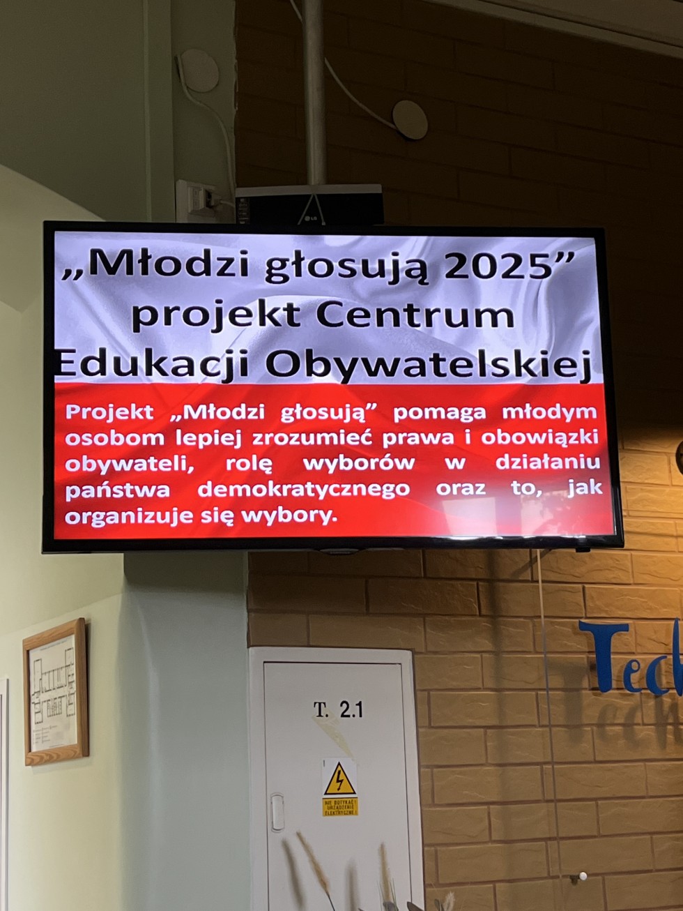 Młodzi głosują – uczniowie Technikum nr 3 głosują na prezydenta.