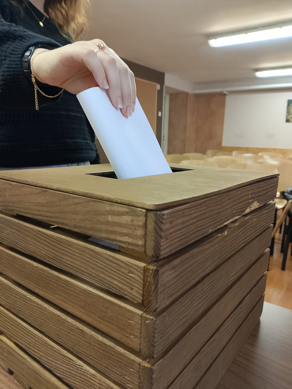 Młodzi głosują – uczniowie Technikum nr 3 głosują na prezydenta.