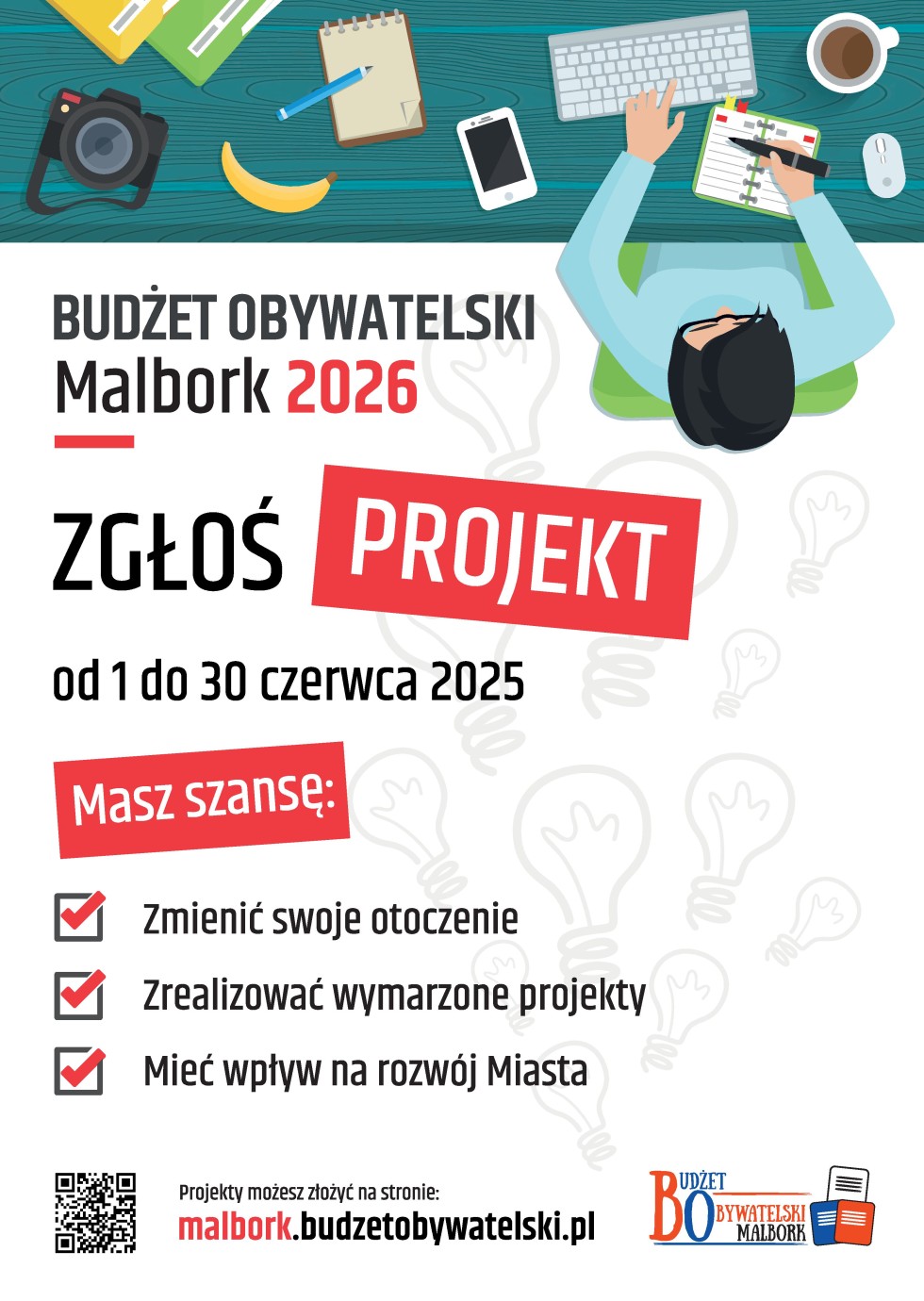 Budżet Obywatelski Malbork 2026 – zgłoś swój pomysł do końca czerwca.